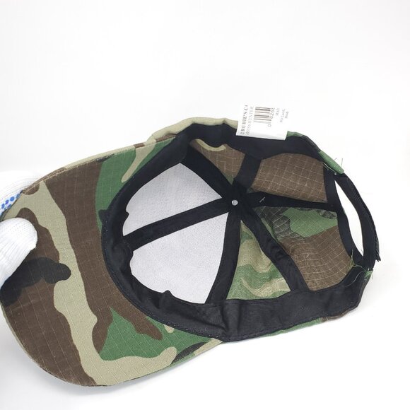 Rubies Costume Camo Baseball Hat Cap Mens OSFM Green Hook Loop Adjustable Strap - Picture 7 of 9